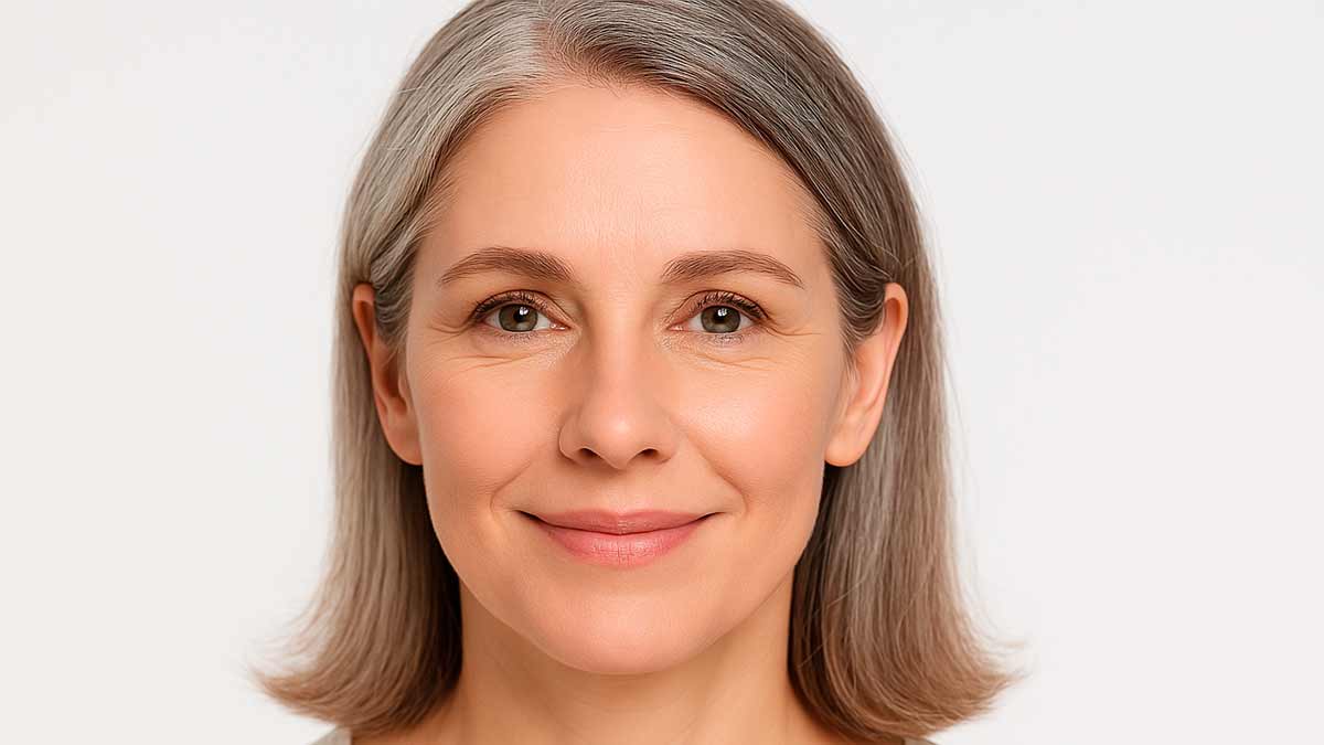 Rostro de una mujer adulta, referencia de lifting facial